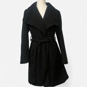 Stylish‎ Love Tree Black belted Coat size Medium